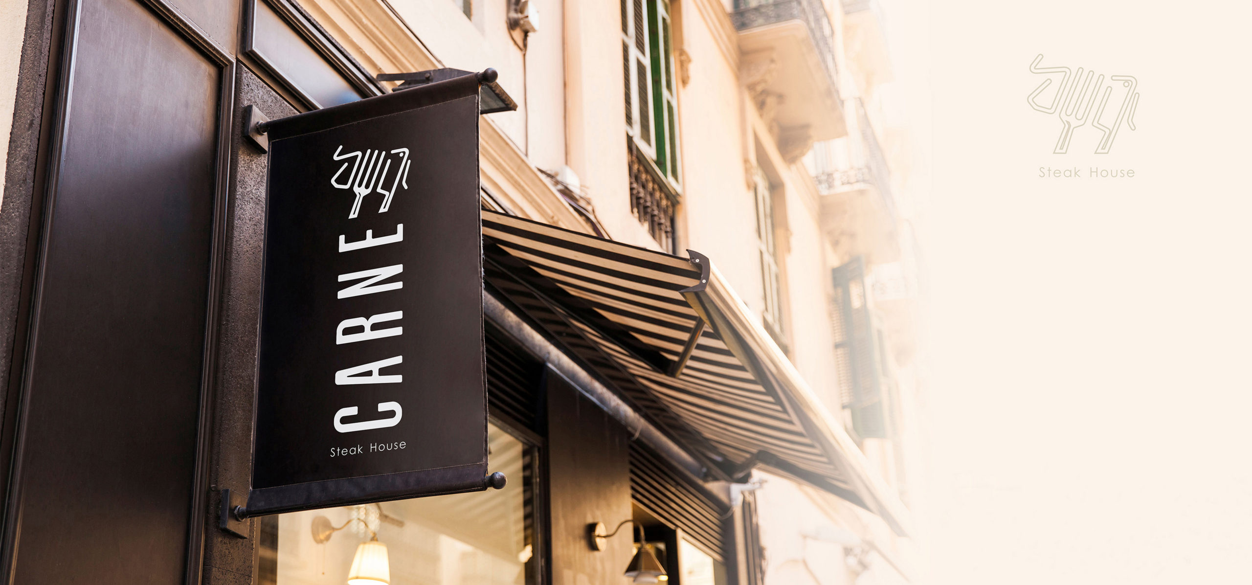Brand Design for "CARNE" Steak House