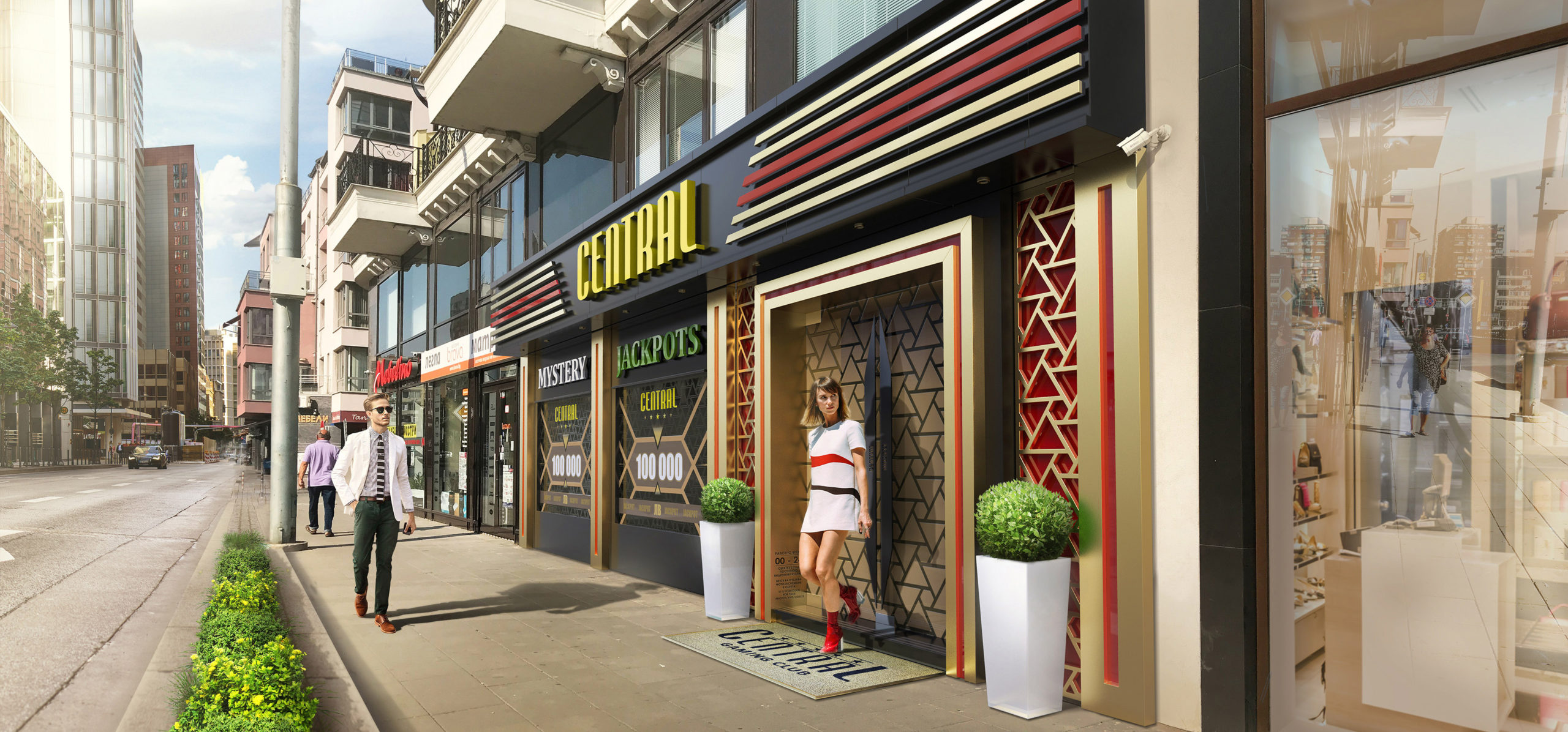 Exterior Facade for Gaming Club "CENTRAL"