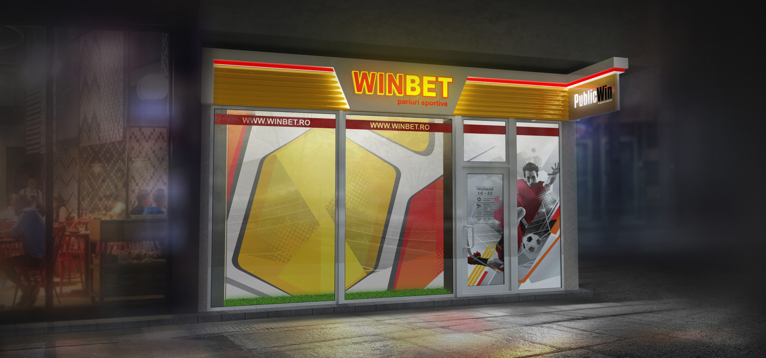 Exterior Facade for"WINBET" Sport Betting Bar